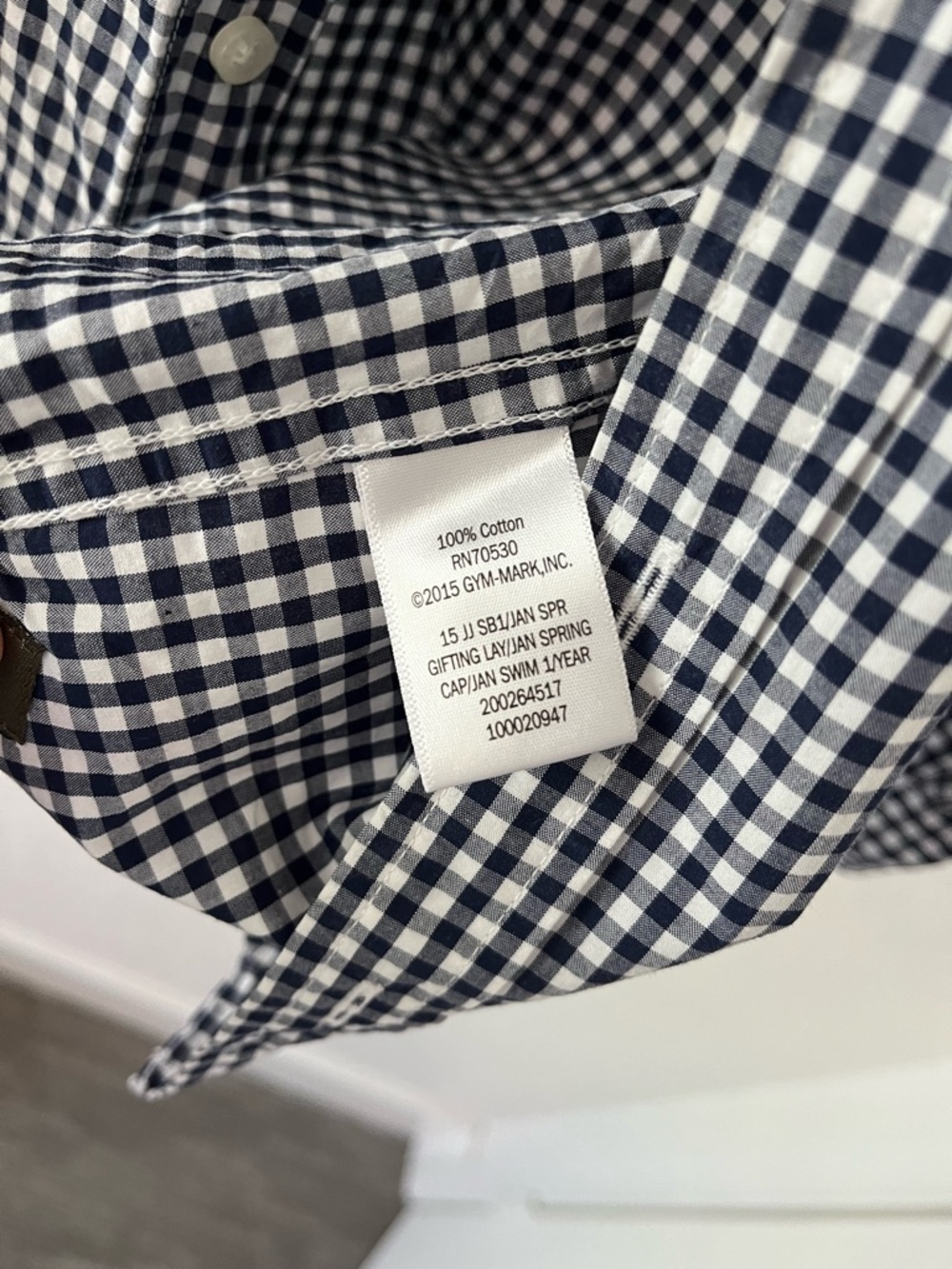 Janie and Jack Blue Navy Plaid Checkered Button Down Long Sleeve Toddler Boy 2T - Picture 4 of 6